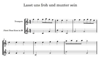 Lasst uns froh und munter sein (Fürst Pless + Ventilhorn) – Bild 2
