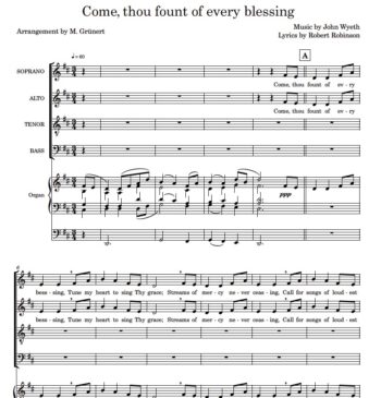 Come, thou fount of every blessing (ASTB+Orgel) – Bild 2